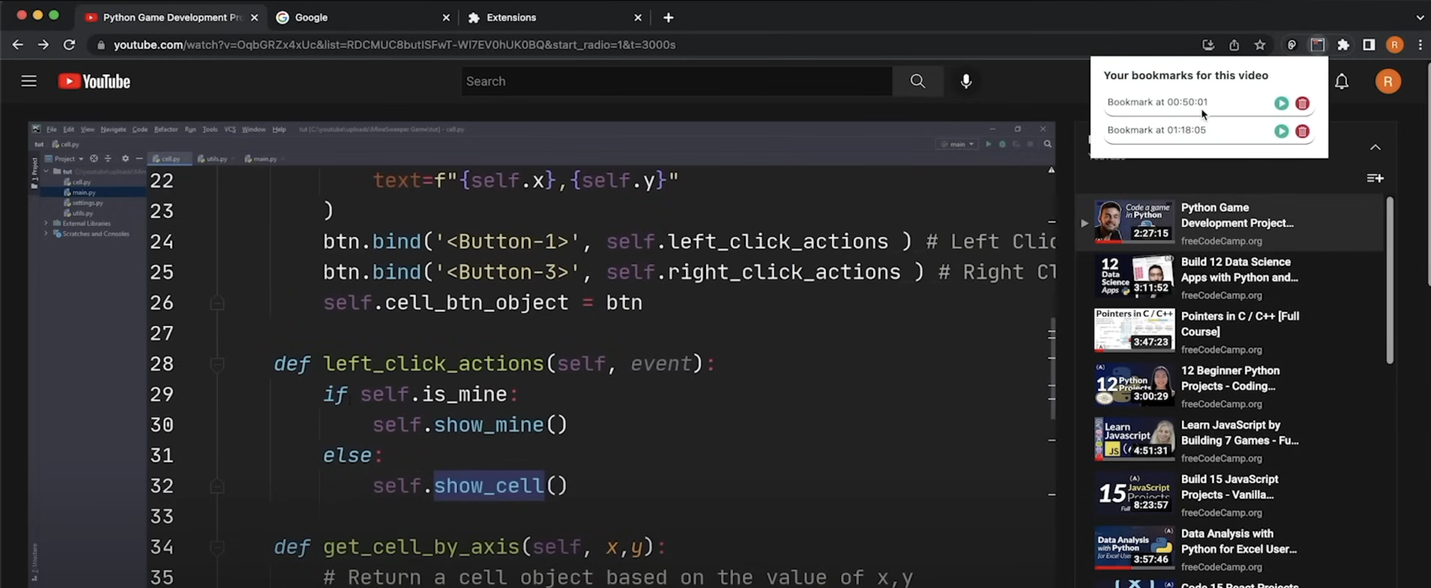 YouTube Bookmark Chrome Extension image